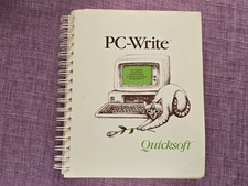 Rare Vintage 1980s Quicksoft PC Write Computer Software Quick Guide IBM PC Jr picture