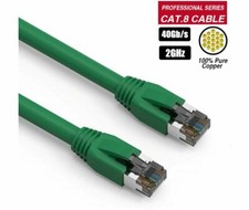 1Ft-50Ft Cat8 Shielded 24awg 40G RJ45 Network LAN Ethernet S/FTP Lot Cable Green picture