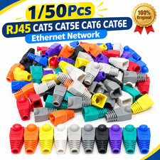 1/50Pcs RJ45 CAT5 CAT5E CAT6 CAT6E Ethernet Network Cable Boots Colorful picture