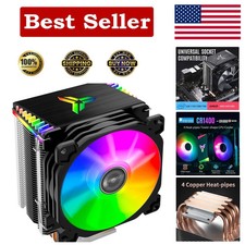 Compact CR1400 RGB CPU Cooler, 4 Heat Pipes, Easy Install for Intel & AMD Gaming picture
