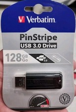 Verbatim PinStripe 128GB USB 3.0 Flash Drive 49319 picture