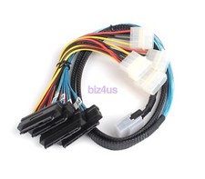 Internal Mini SAS to SAS w/ Molex Power Cable SFF-8087 to 4x SFF-8482 1M picture