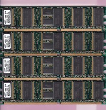1GB 4x256MB PC2100R DDR-266 ECC REG SAMSUNG M312L3223ETS-CB0 RAM KIT DDR1 RDIMM picture