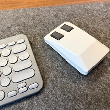 Amiga Tank Mouse Retro Wireless Mouse ~ 3D Printed Black & Gray ~ Logitech M185 picture