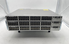 Lot of 3 Cisco WS-C3850-48F-S 3850 Switch 48 1GE RJ-45 PoE Ports 2x PSUs picture