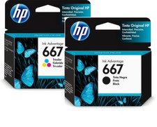 HP 667 Genuine Ink Cartridges Black Tricolor Combos & XL Cartridges FRESH picture