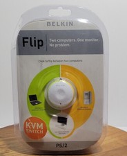 Belkin Flip 2 Port External KVM Switch PS/2 - New in Original Packaging picture