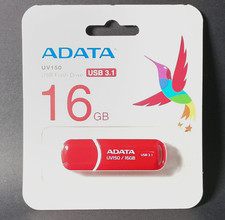 ADATA UV150 16GB USB 3.1 Flash Drive Red Portable Storage Pen Drive New Sealed picture