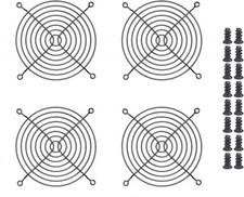 120mm Fan Grill Guard 4 Pack Black with Screws Finger Guard for Computer Fans picture