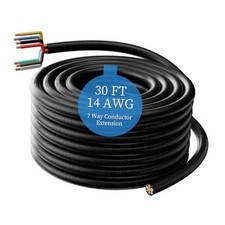 14 Gauge 30 FT 7 Way Trailer Wire Pure Copper Heavy Duty 7 Pin Trailer 30FT picture