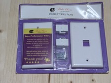 Bates- 1 Port Ethernet Wall Plate, 2 Pack with 2 Pcs of Cat6 Keystone Jack picture