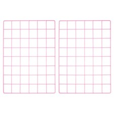 2Pcs Iron Wire Grid Panel Board Photo Display Holder Hanging Frame Pink 16