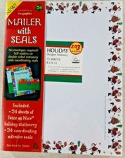 NEW Holiday Stationary Geographics Mailer with Seals 8-1/2