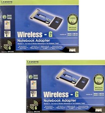2x Linksys WPC54G Wireless-G PCMCIA Adapter for Laptop Notebook Wifi Card NEW picture