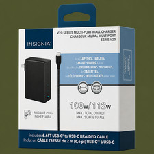 Insignia 112W 3-Port USB-C/USB-A Wall Charger with USB Cable picture