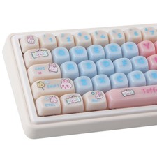 129 PCS Pink Sakura Cherry Blossom Cute PBT DyeSub Keycaps MOA Profile Set picture