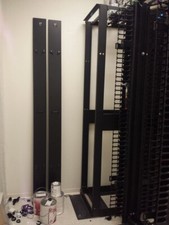 CHATSWORTH HIGH QUALITY 7' 45U FULL NETWORK & SERVER RACK BLACK W/ CABLE MGMT picture