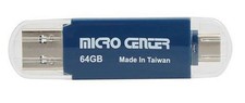 Micro Center 64GB Dual SuperSpeed USB 3.2 1 Flash Drive - Blue picture
