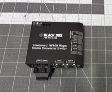 NEW Black Box 724-746-5500 Hardened 10/100 Mbps Media Converter Switch picture