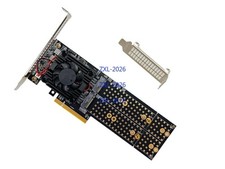 PLX8747 PCIe 3.0 X8 To 4* M.2 NVMe 4X M.2 SSD Adapter Card With PEX8747 IT Mode picture