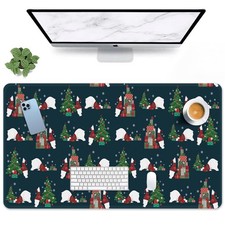 Christmas Bear Tree Large Mouse Pad Desk Winter Keyboard Mat 31.5x15.7 Inch picture