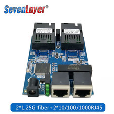 10/100/1000M Ethernet Fiber Optical  2 SC fiber Port  2 RJ45 Media Converter Gig picture