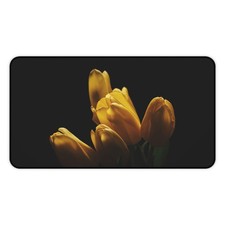 Yellow Tulip Bouquet Desk Mat | Floral Mouse Pad picture