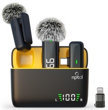 NPTCL Wireless Lavalier Microphone for iPhone iPad Android, Mini Mini, Black picture
