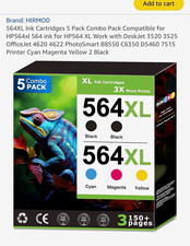 HIRMOD Compatible HP 564XL Inkjet Ink Cartridges 5 Pack 2 Black CMY picture