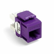Leviton Extreme 6 Purple Connector High Impact Ethernet QuickPort Compatible picture