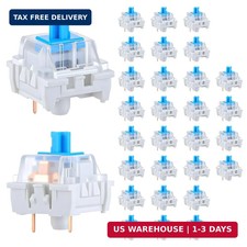 30 PCS Mechanical Keyboard Switches 3 Pin Blue Keyboard Clicker Replacement Keyb picture