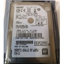 Hitachi 750GB HTS541075A9E662 5400RPM 8MB SATA 2.5