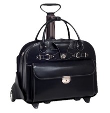 McKlein USA ROSEVILLE | 15” Leather Detachable-Wheeled 2 in 1 Laptop LuggageCase picture