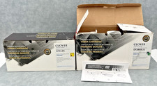 (2) CLOVER IMAGING TONER CARTRIDGES CF280X J, BLACK & CF412A YELLOW FOR HP LASER picture