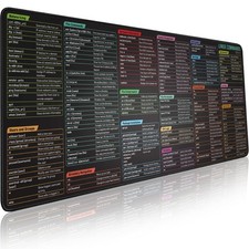 Linux Commands Line Mouse pad  Extended Large Cheat Sheet Mousepad. Shortcuts... picture