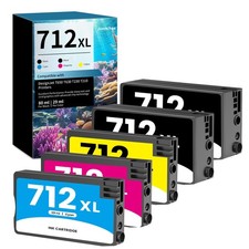 712 712XL T210 Designjet Ink Cartridges (5-Pack) Replacement for HP 712 XL 712XL picture