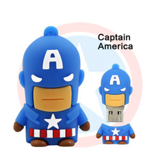 USB Stick Captain America Super Heros 3D 4GB, 8GB, 16GB, 32GB, 64GB, Sample picture