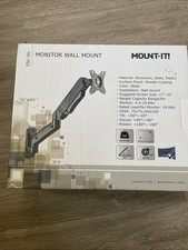 Mount-It MI-765 Single Monitor Wall Mount Arm Black picture