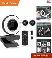 Full HD Webcam with Remote Control, 5X Digital Zoom & Auto Low-Light Correction picture