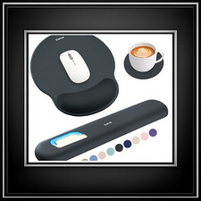 Ergonomic 3-in-1 Gel Memory Foam Mouse Pad & Wrist Rest Set for Gaming & Office picture