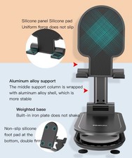 Foldable Adjustable Desktop Holder for Phone Tablet, Black White picture