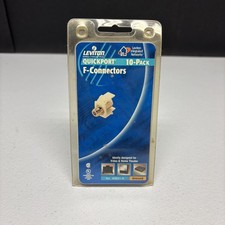 10pk Leviton Almond Blue Center Quickport Gold Coax Cable Connector Jack 40831-A picture