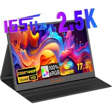 GTMEDIA 165Hz 2.5K Portable Gaming Monitor 17.3