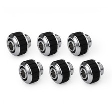Alphacool Apex Grip SoftTube Fitting, 13/10mm, Chrome, 6-pack picture