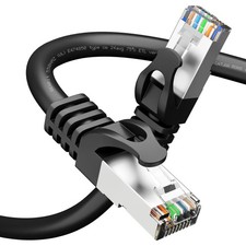 150 FT Blue Cat6A Shielded Snagless SSTP/SFTP Solid Bare Copper Ethernet Cable picture