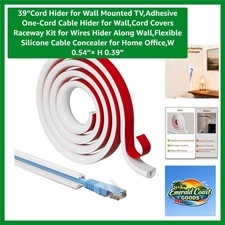 39 Inch White Cable Hider - Ideal for Indoor/Outdoor Use with Strong Adhesive picture