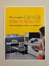 Vintage Burroughs B2500 B3500 Sales Company Brochure 1967 America Rare picture