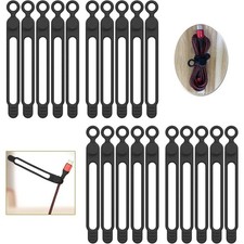 [20Park] Silicone Cable Ties, Reusable Cable Management Organizer, Cord picture