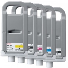 FULL SET of 5 Genuine Canon 703 Inkjets PFI-703 700 ml SEALED BAG NO BOX 2016 picture