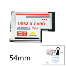 For Laptop NEC Chip 54mm Slot Express Card Expresscard to 2 Port USB 3.0 Adapter picture